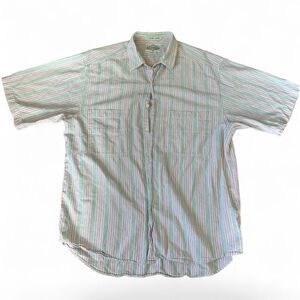80’s Vintage Levi's Diamond Label Striped Casual Short Sleeve Button Down Shirt